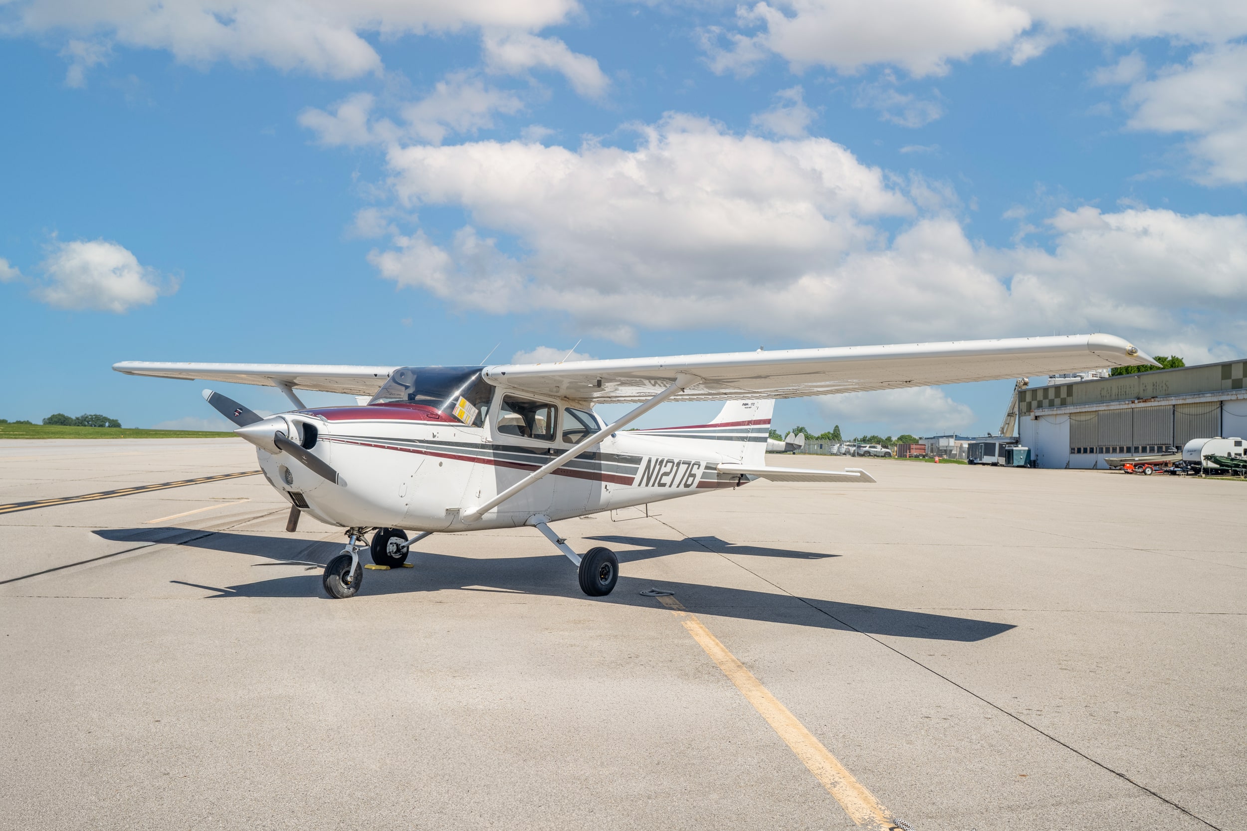 Student pilot training in a Cessna aircraft
