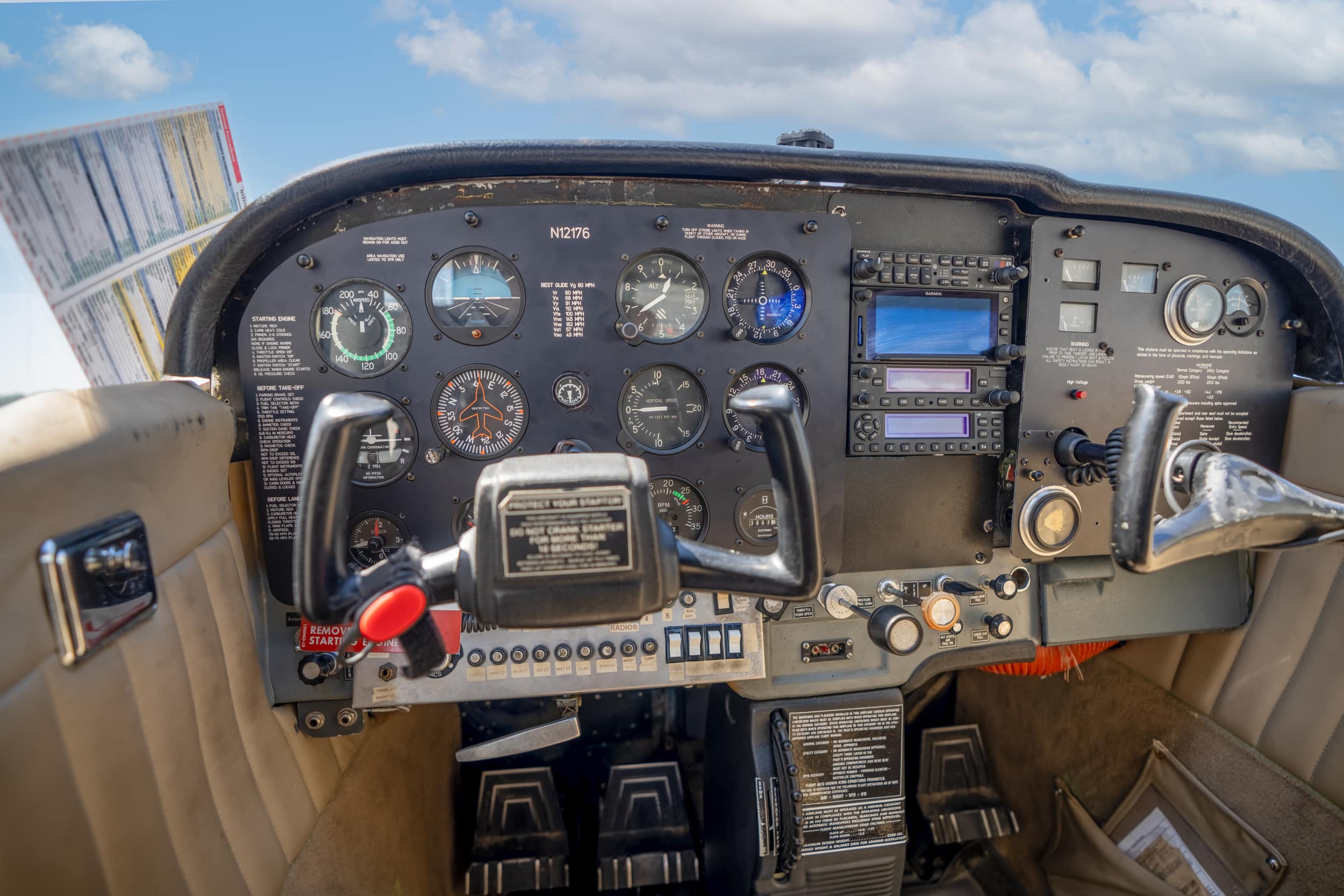 Student pilot training in a Cessna aircraft