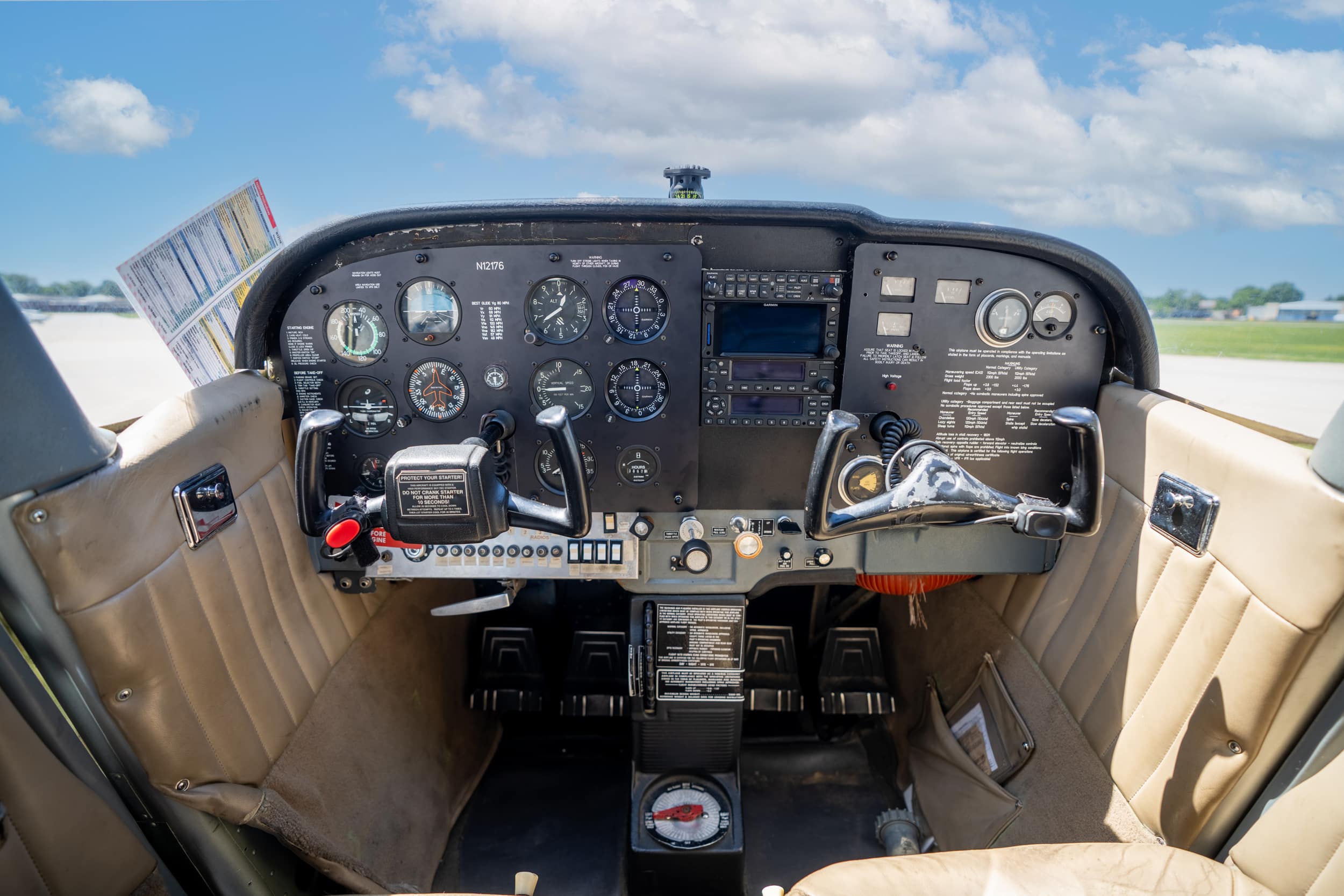 Student pilot training in a Cessna aircraft