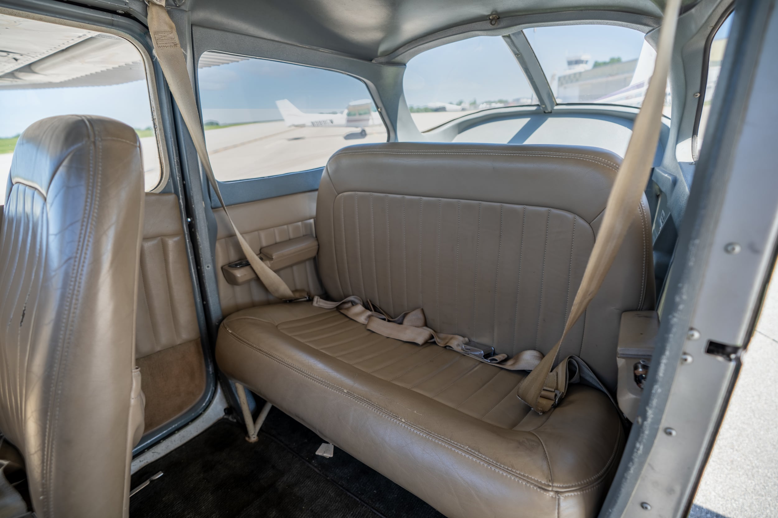Student pilot training in a Cessna aircraft