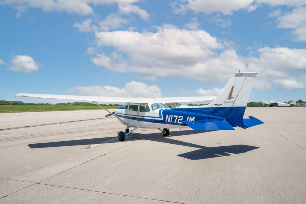 Cessna aircraft on runway at Bowman Field