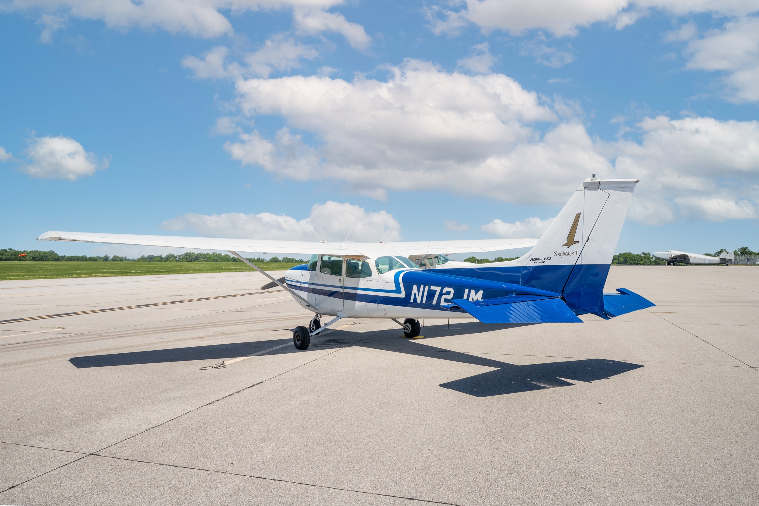 Cessna aircraft on runway at Bowman Field