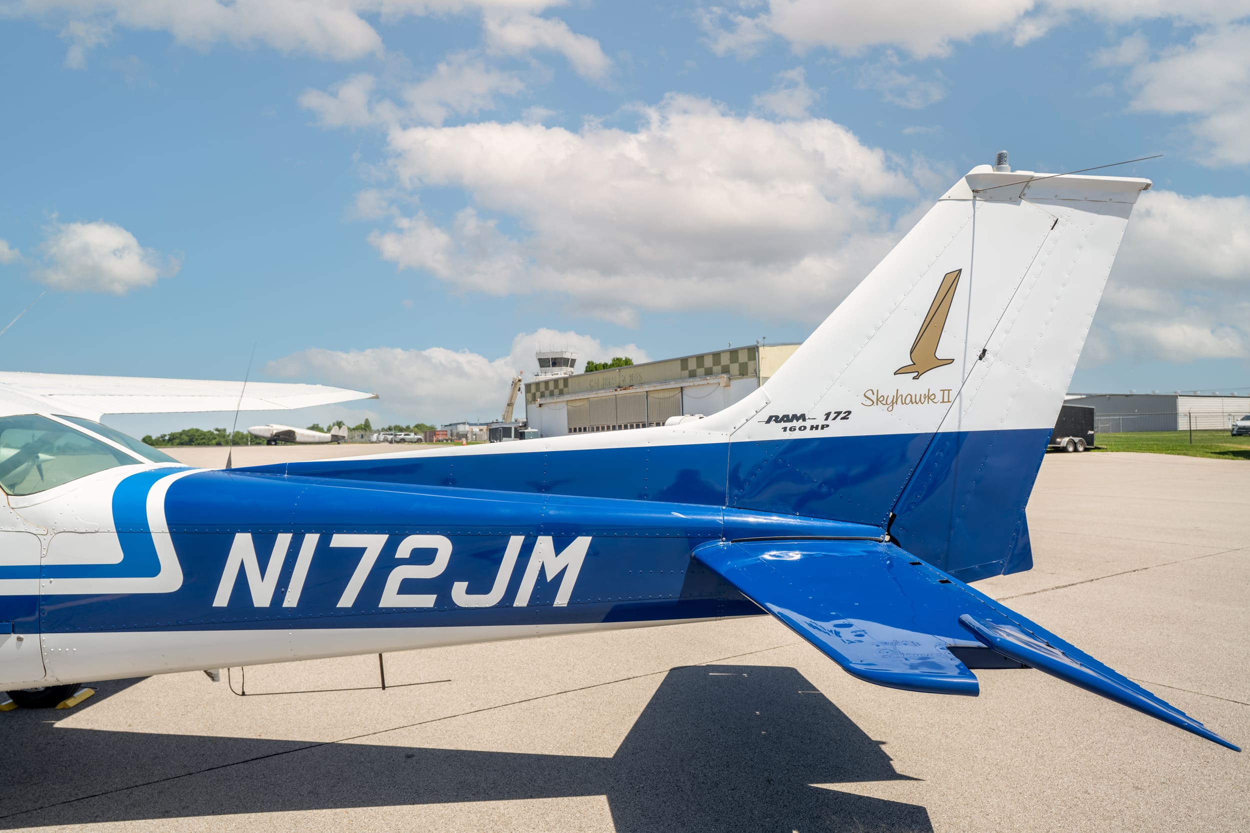 Cessna aircraft on runway at Bowman Field