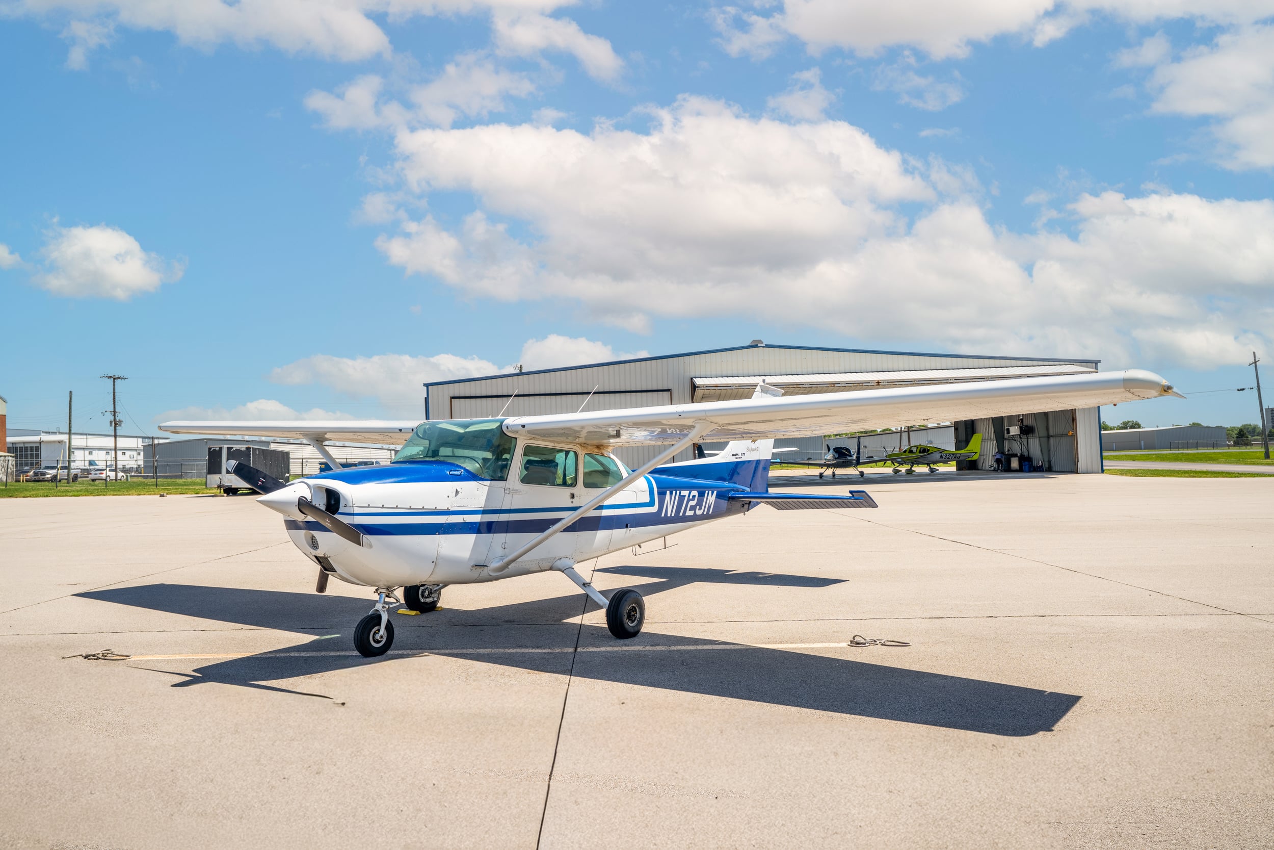 Cessna aircraft on runway at Bowman Field